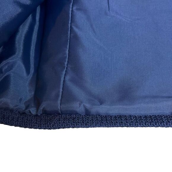 Vintage The Scotch House Rannoch Designs navy blue open front wool and mohair bl - Picture 10 of 15